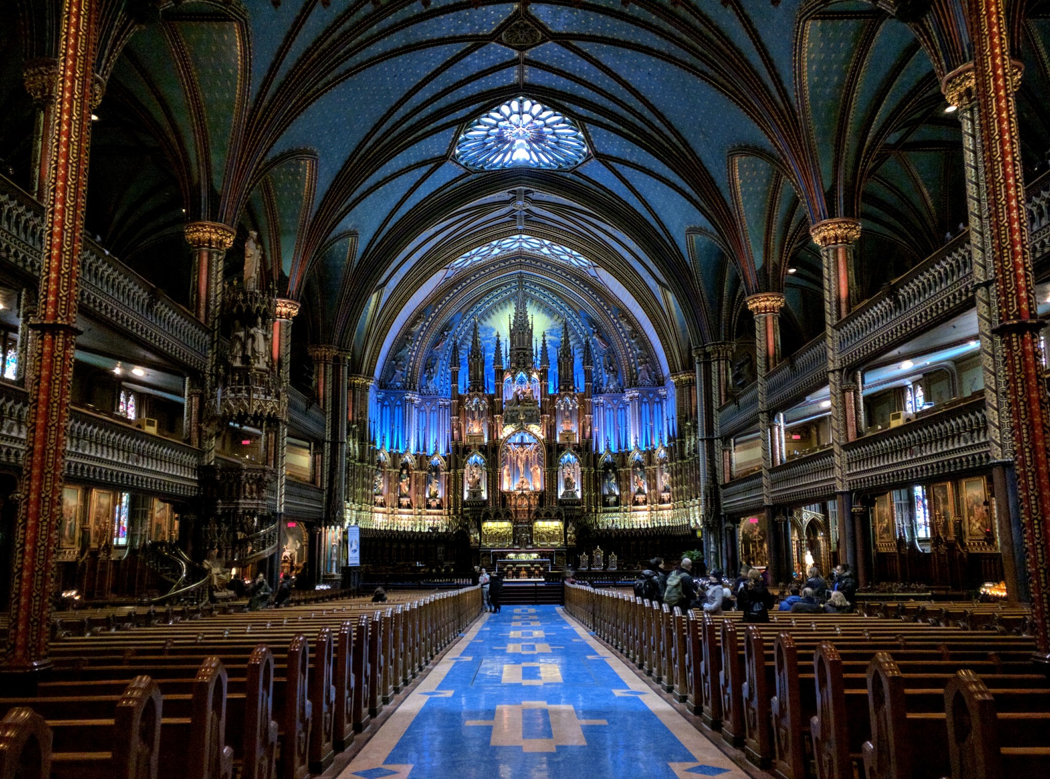 La Basilica di Notre-Dame a Montreal, regione del Quebec, Canada