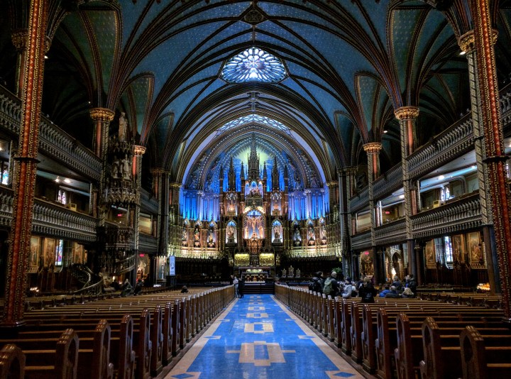 Interno della Basilica di Notre-Dame di Montréal, Canada