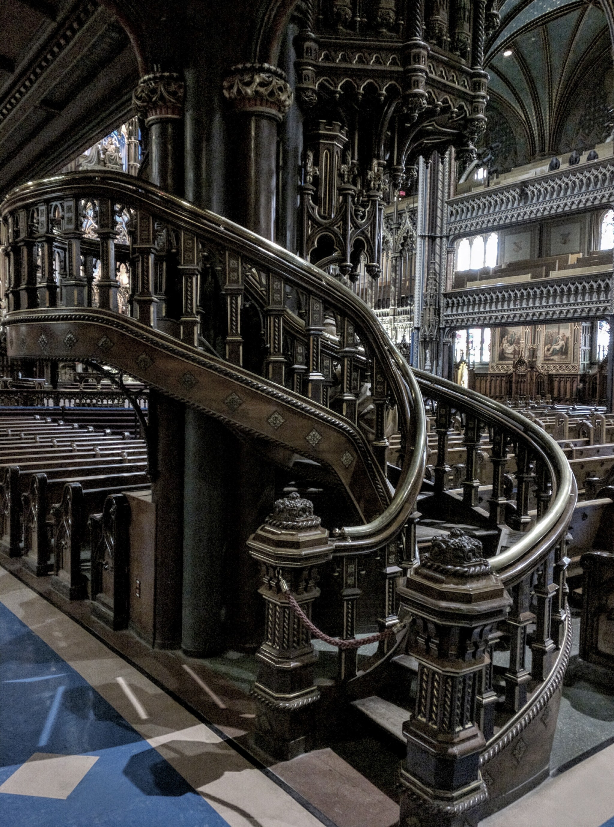 Pulpito nella Basilica di Notre-Dame a Montreal, regione del Quebec, Canada