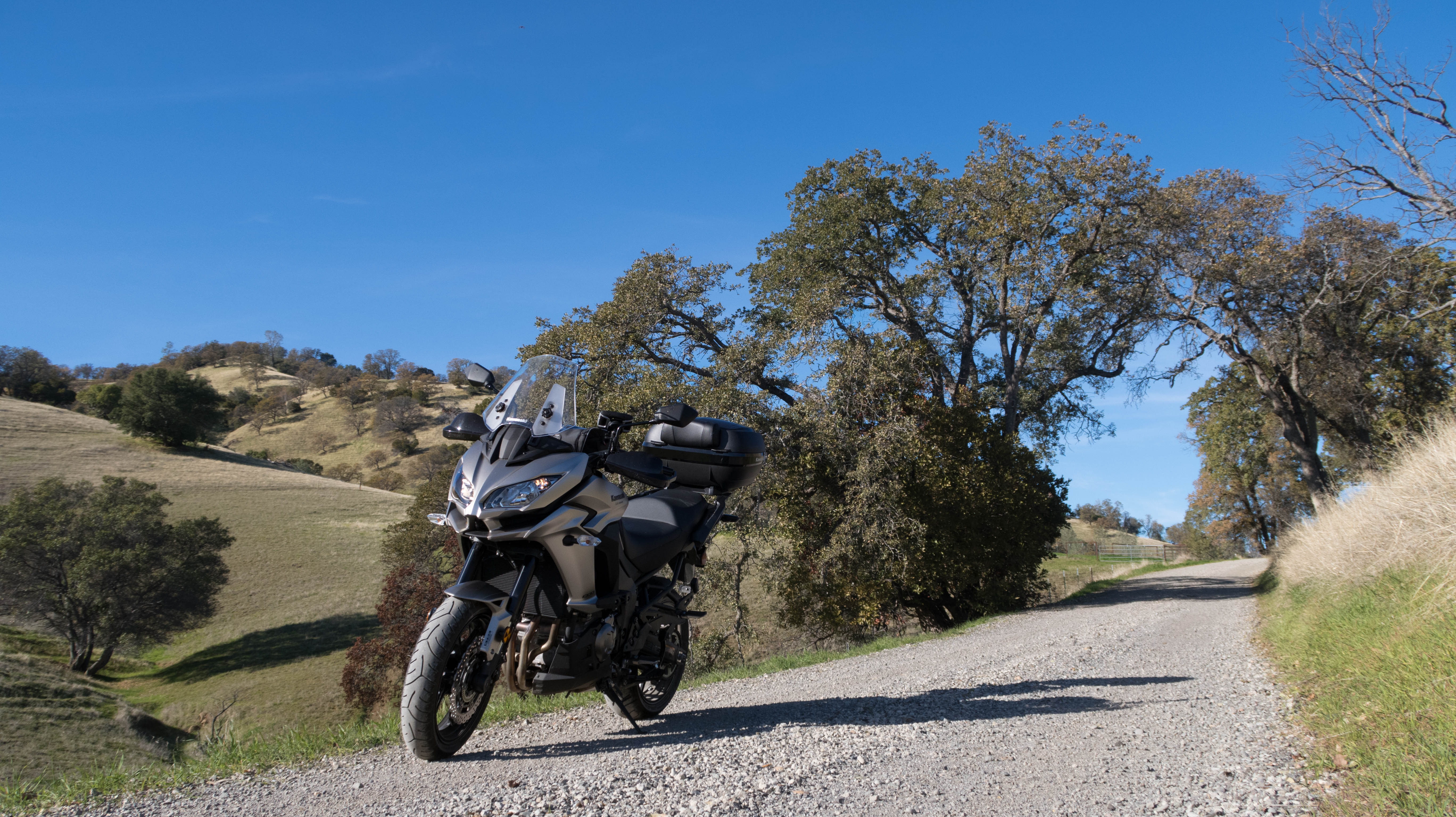 Kawasaki Versys 1000 LT, country road near Brooks