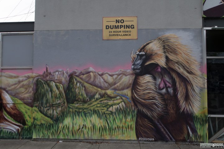 African Savanna, mural by Pancho Pescador, Oakland, CA