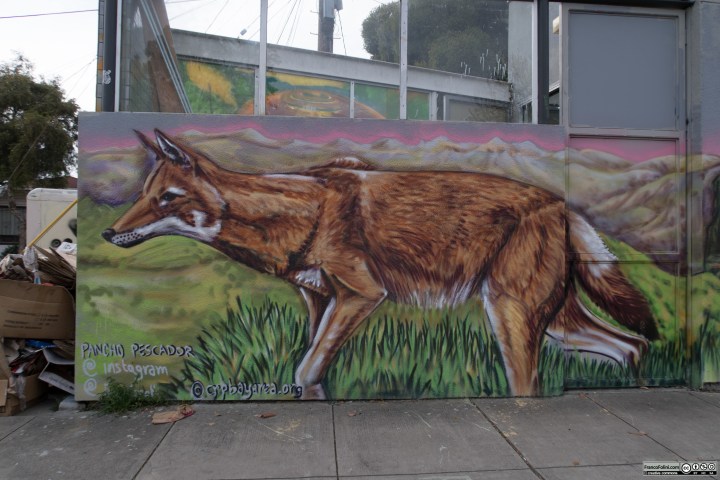 The Coyote, mural by Pancho Pescador, Oakland, CA
