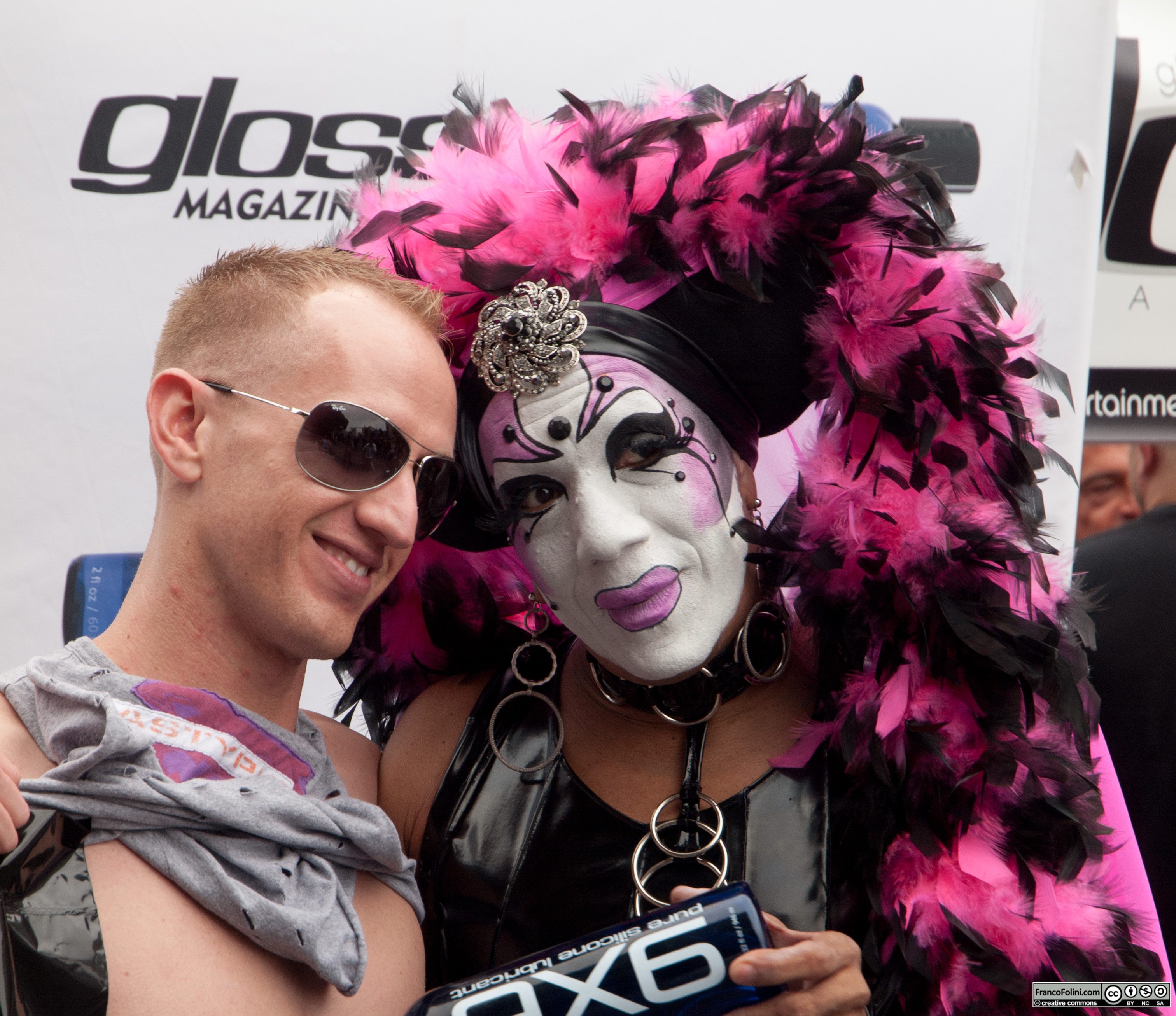 San Francisco Folsom Street Fair: guy with a noun of the Sisters of Perpetual Indulgence order