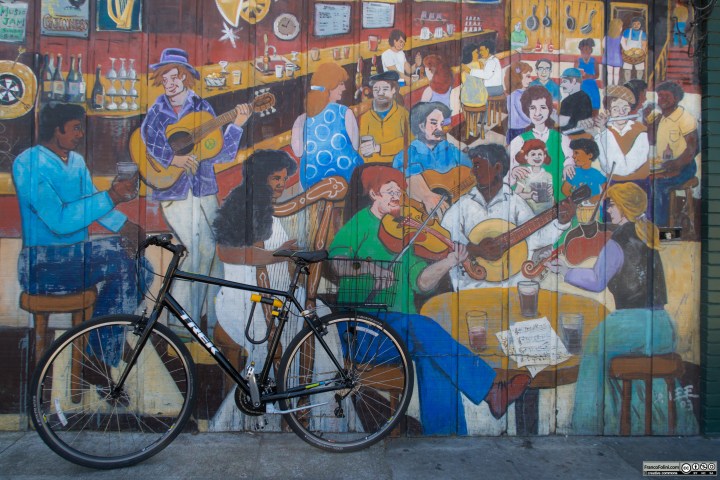 Bilke and mural at the Starry Plough pub in Berkeley, CA