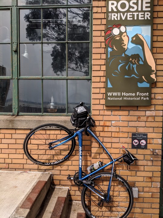 My bike at Rosie the Riveter Museum, Richmond, CA