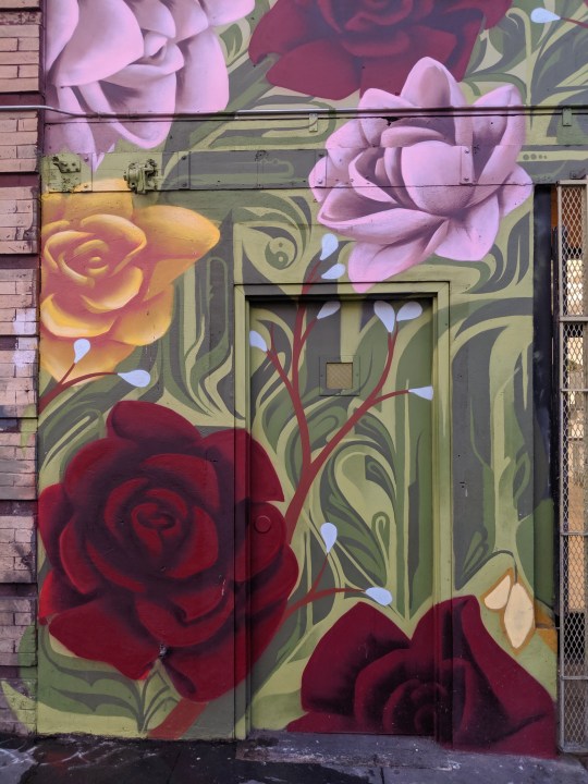 Floral Mural in South of Market, San Francisco, California