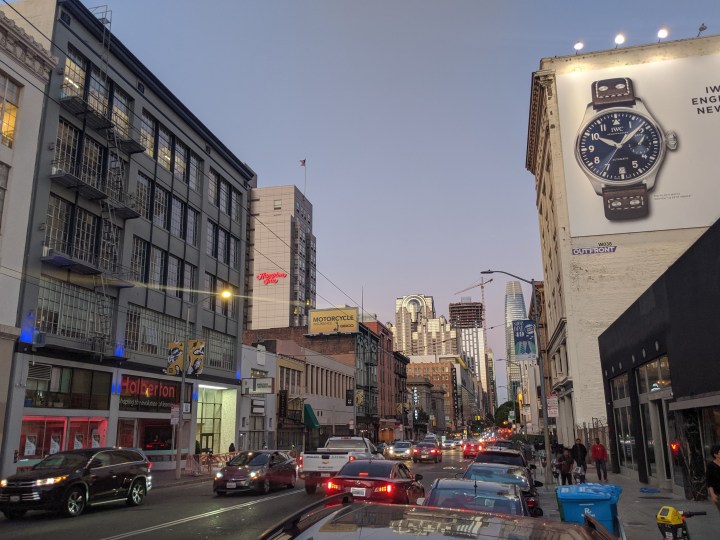 Evening on Mission Street, San Francisco, California