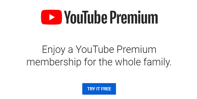 Annoying popup promoting the upgrade to YouTube Premium subscription.