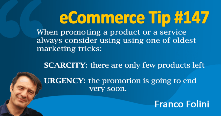 eCommerce and marketing Tip #146 – © Franco Folini