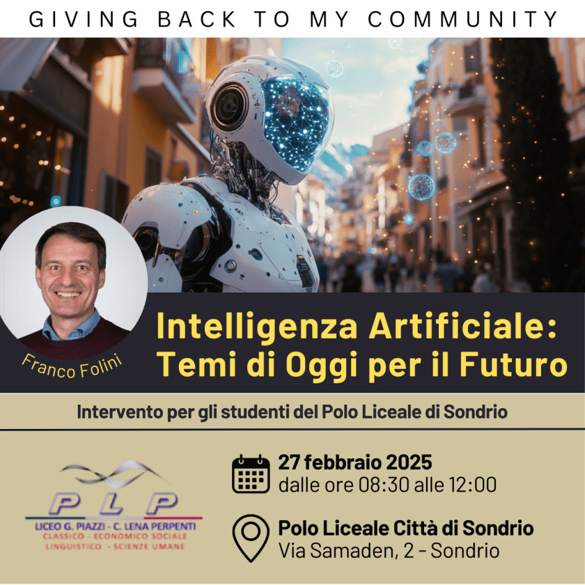 Intervento sull’utilizzo dell’IA per gli studenti del Liceo G. Piazzi di Sondrio
